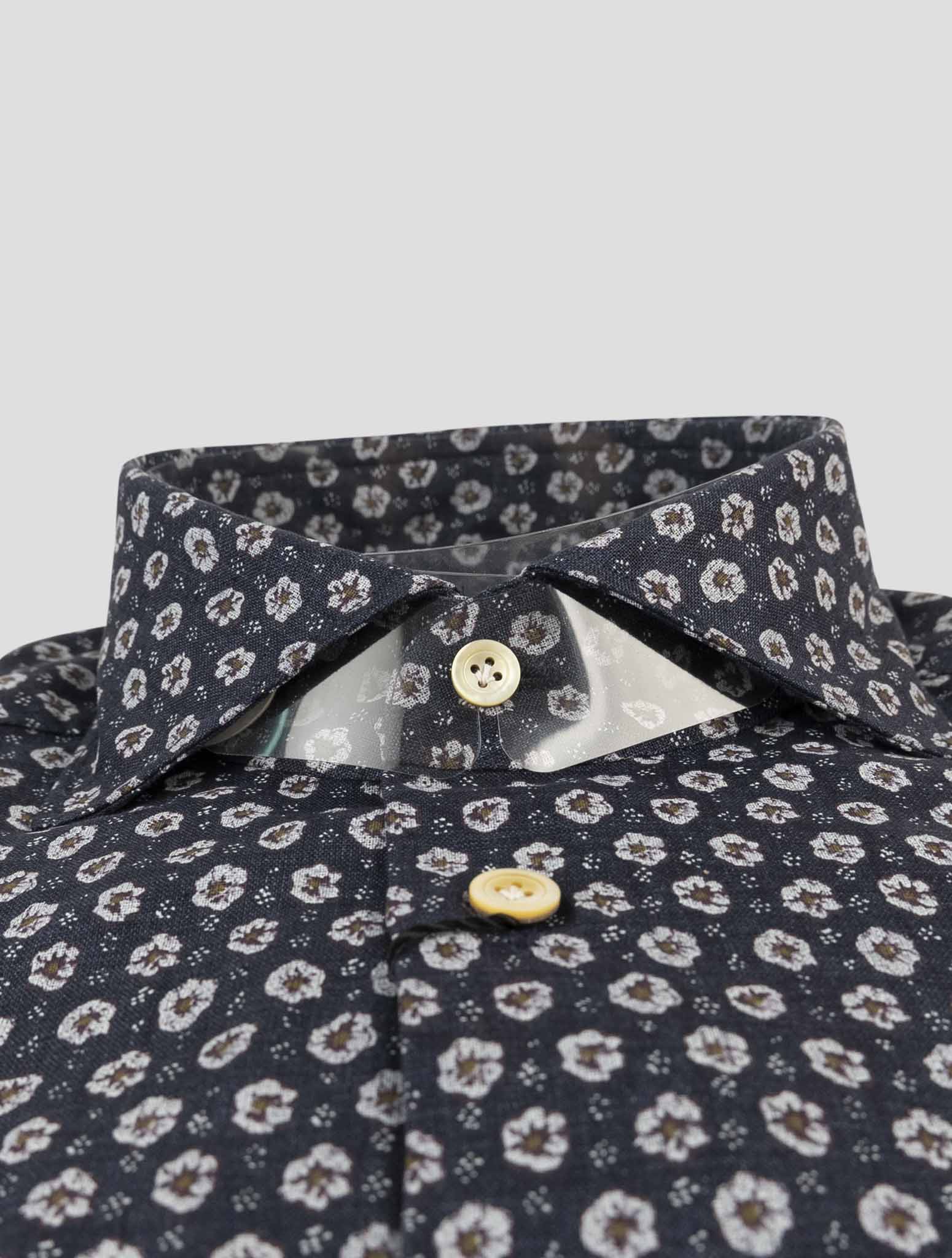 Kiton Blue Linen Shirt