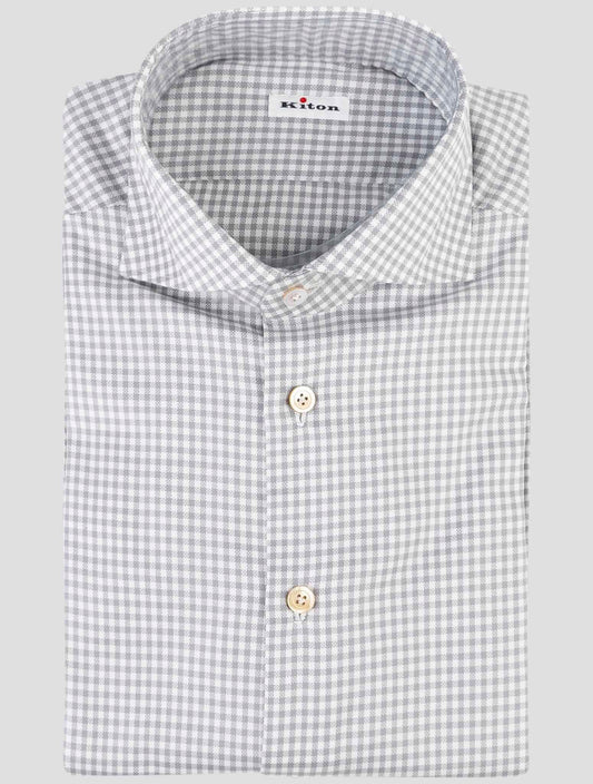 Kiton Gray Cotton Shirt