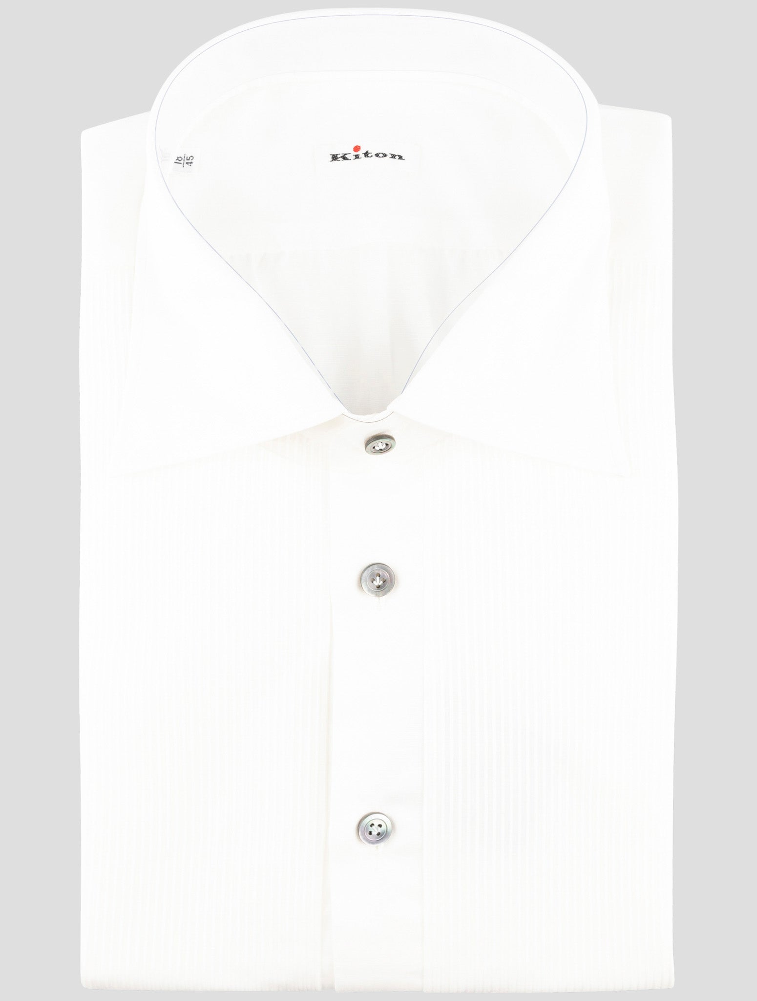 Kiton White Cotton Linen Shirt