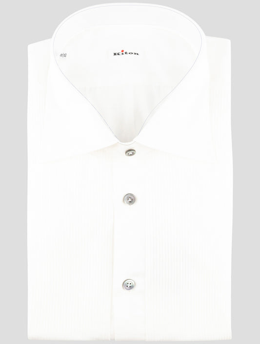 Kiton White Cotton Linen Shirt