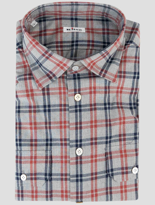 Kiton Multicolor Cotton Shirt