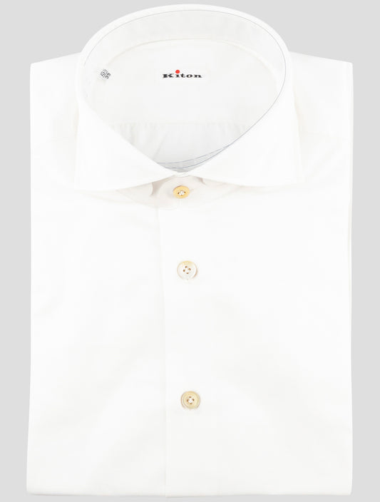 Kiton White Cotton Shirt