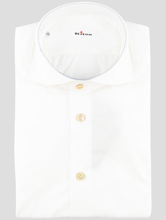 Kiton White Cotton Shirt