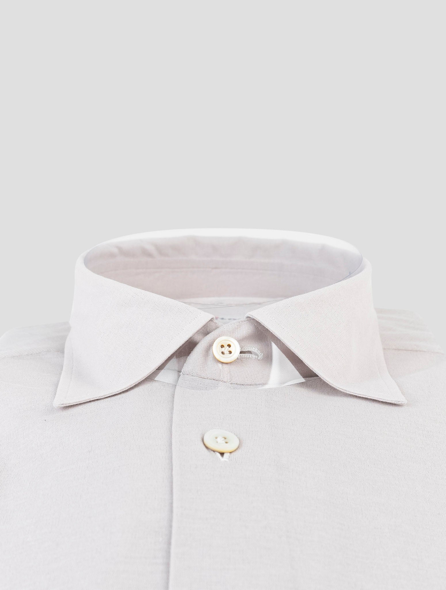 Kiton Beige Cotton Shirt