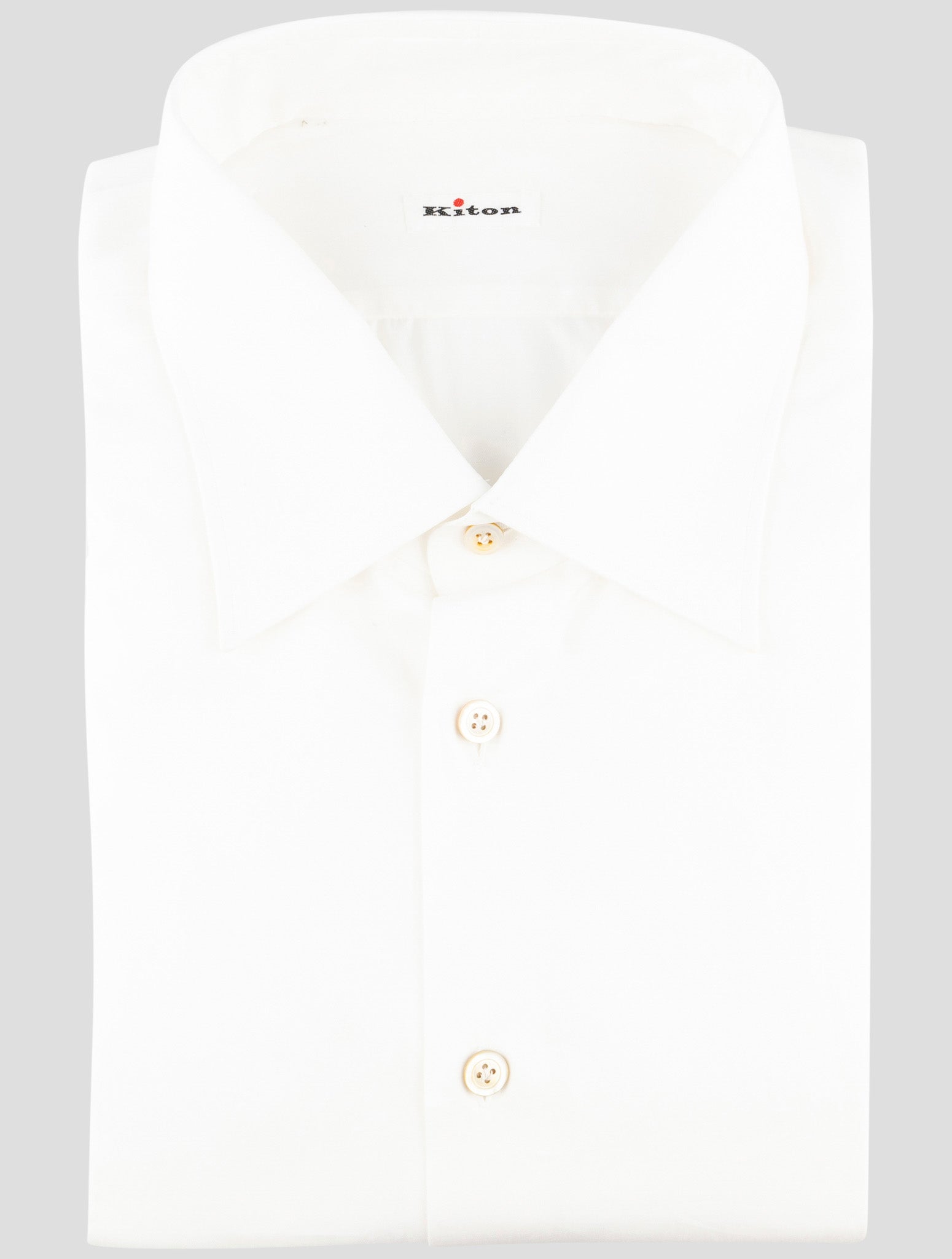 Kiton White Cotton Shirt