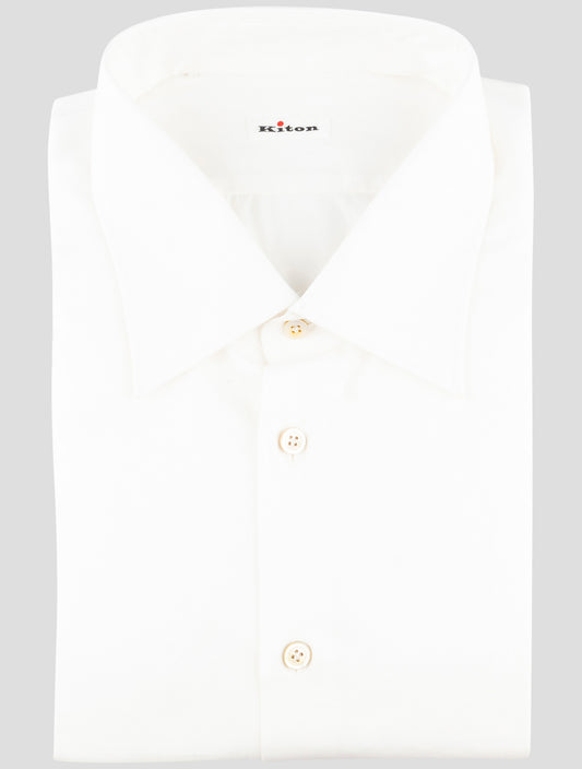 Kiton White Cotton Shirt