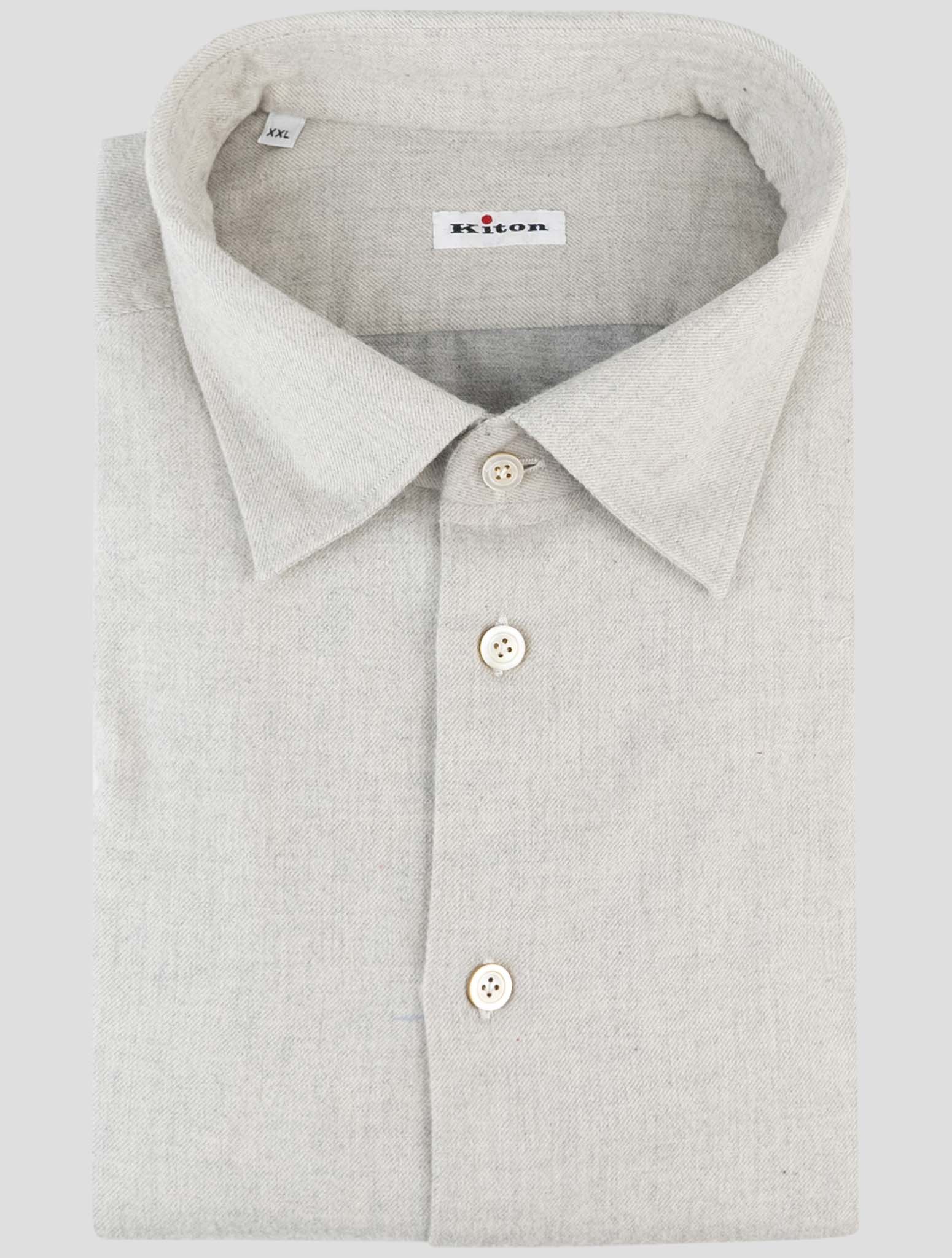 Kiton Beige Cotton Shirt