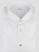 Kiton White Cotton Lyocell Shirt