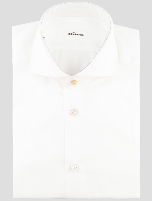 Kiton White Cotton Shirt