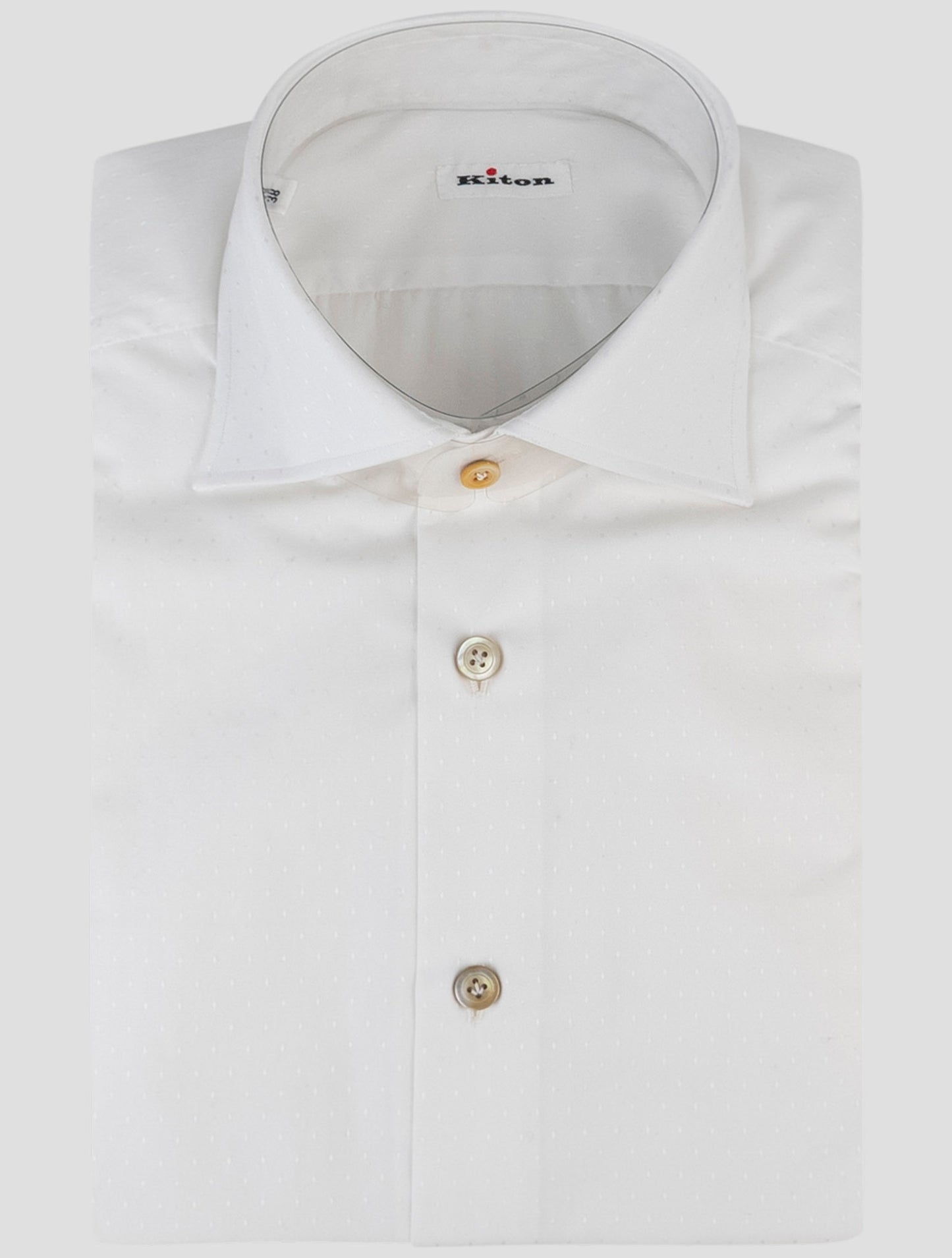 Kiton White Cotton Shirt