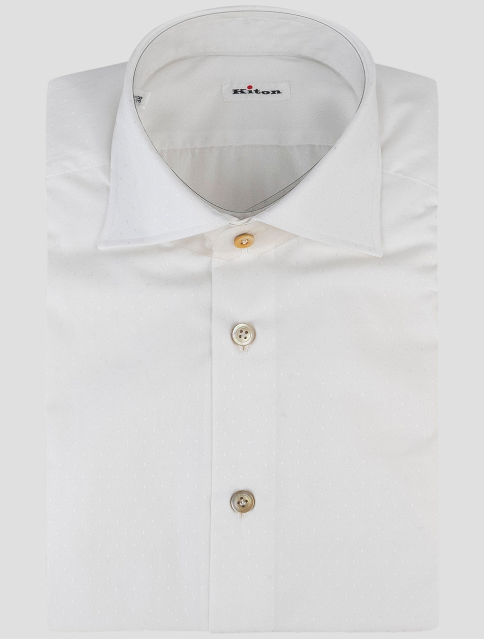 Kiton White Cotton Shirt