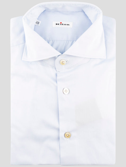 Kiton Light Blue Cotton Shirt