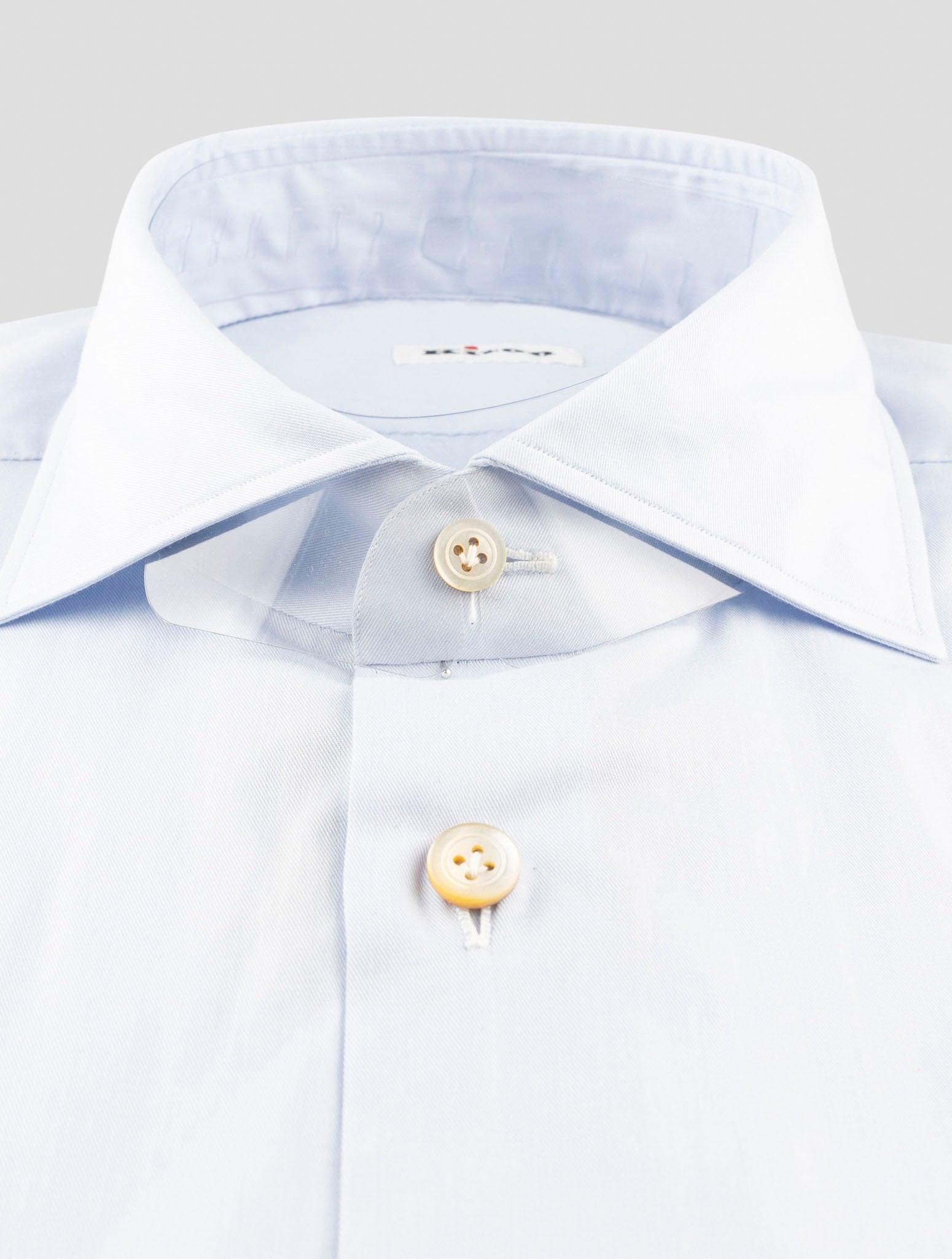 Kiton Light Blue Cotton Shirt Detail