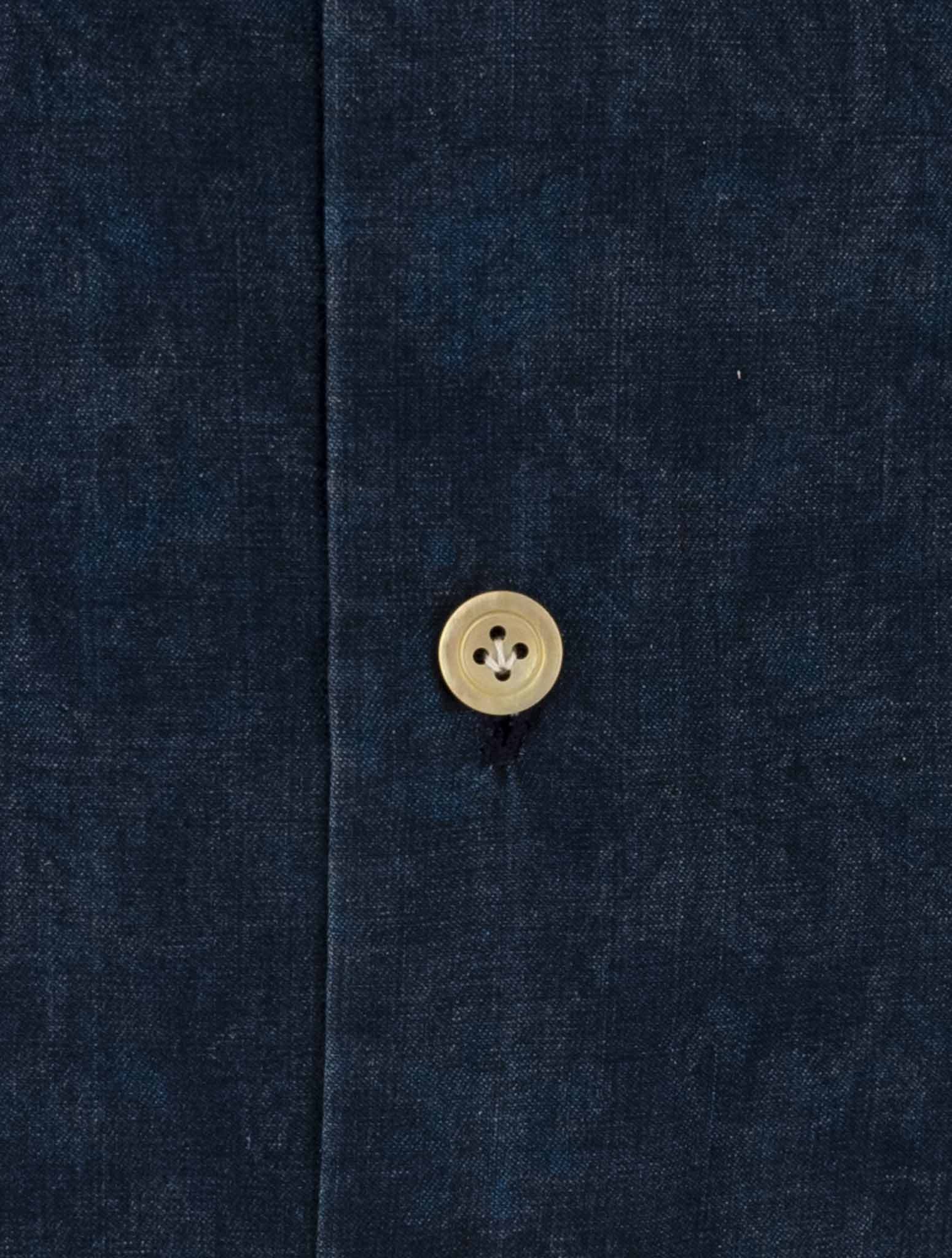 Kiton Blue Cotton Shirt