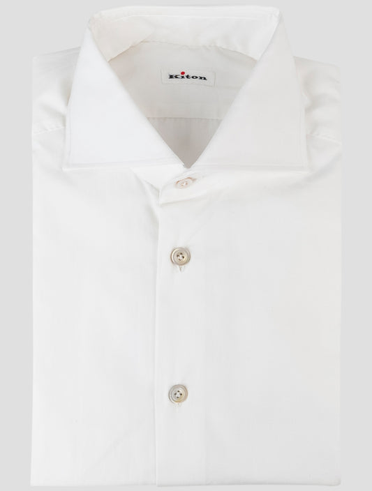 Kiton White Cotton Shirt