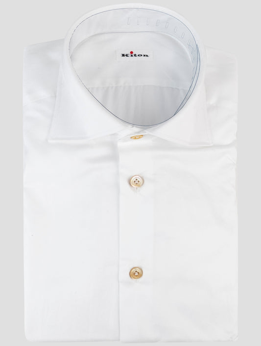 Kiton White Cotton Shirt
