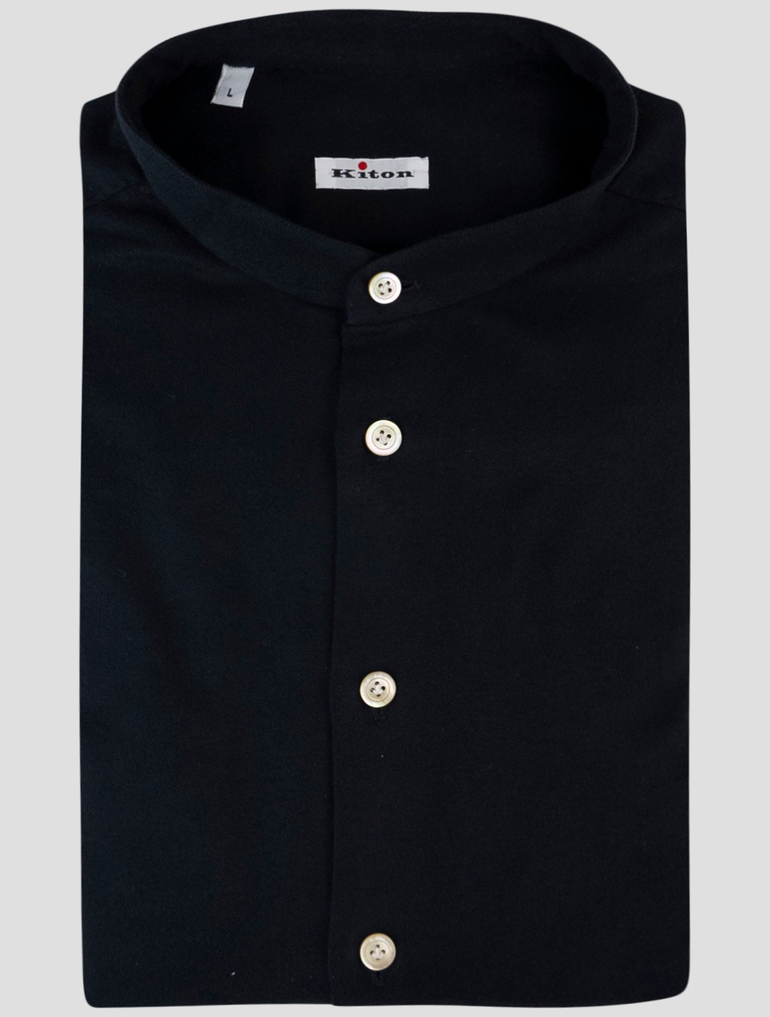 Kiton Blue Cotton Shirt