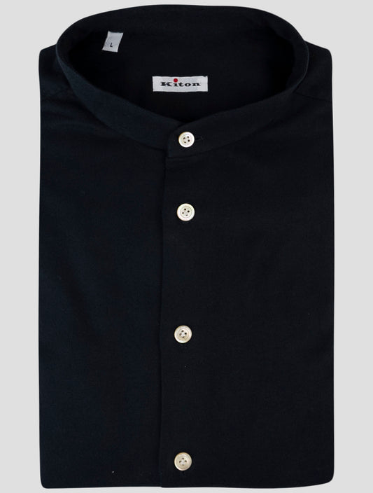 Kiton Blue Cotton Shirt