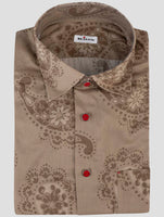 Kiton Brown Cotton Shirt