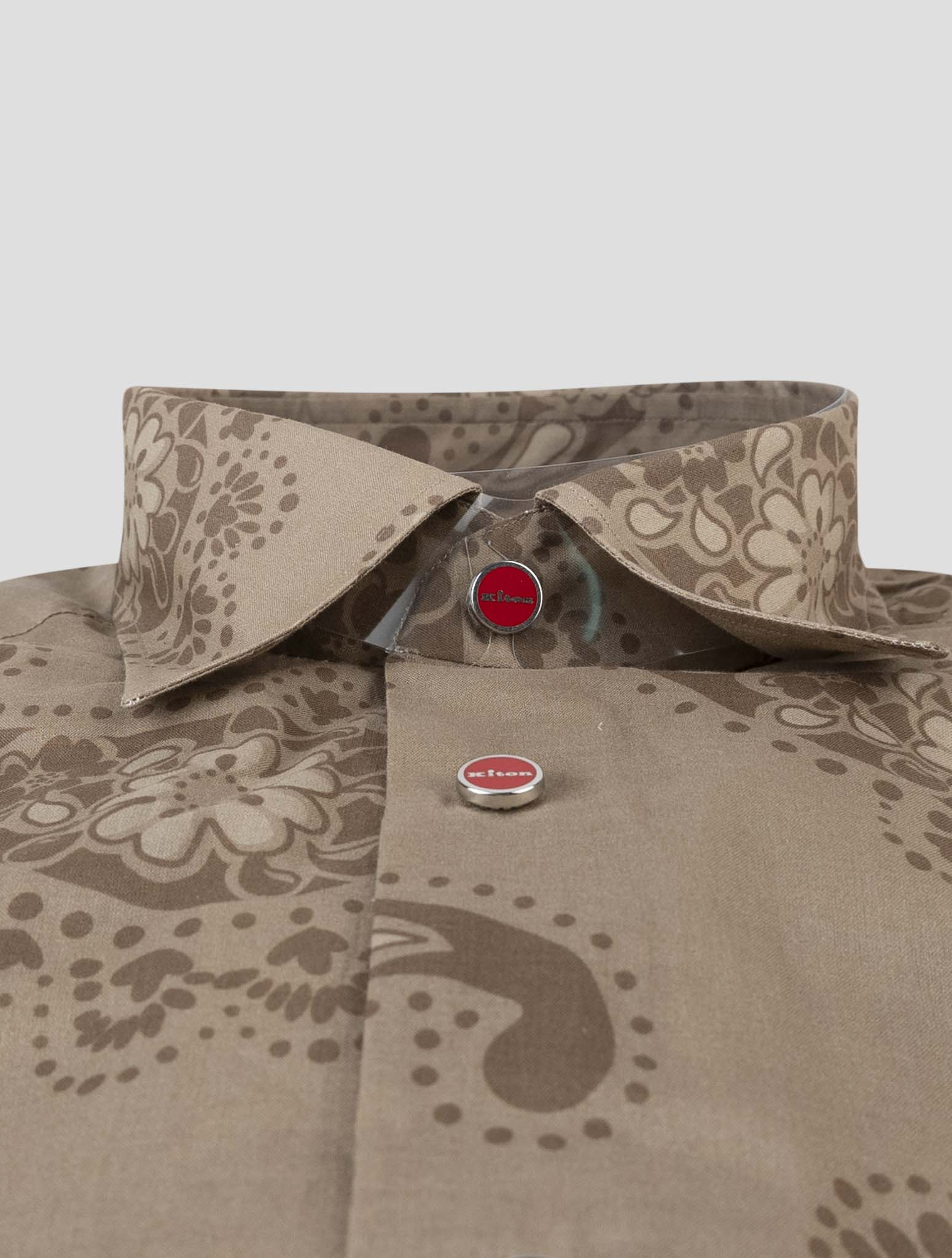 Kiton Brown Cotton Shirt