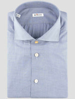 Kiton Blue Cotton Shirt