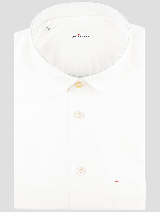 Kiton White Cotton Shirt