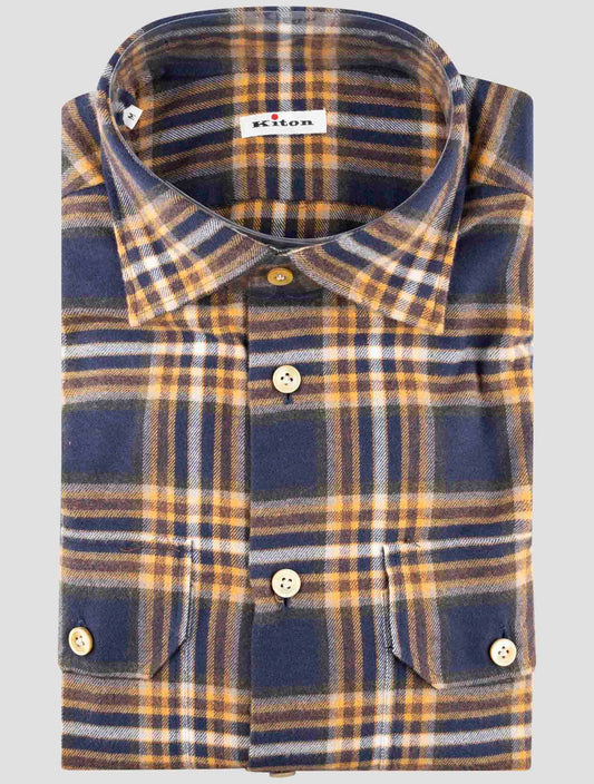 Kiton Multicolor Cotton Shirt
