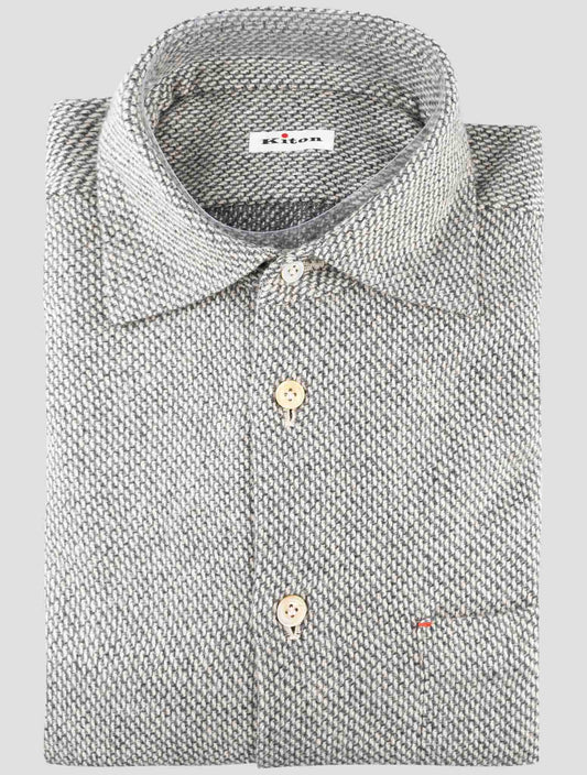 Kiton Gray Cashmere Shirt