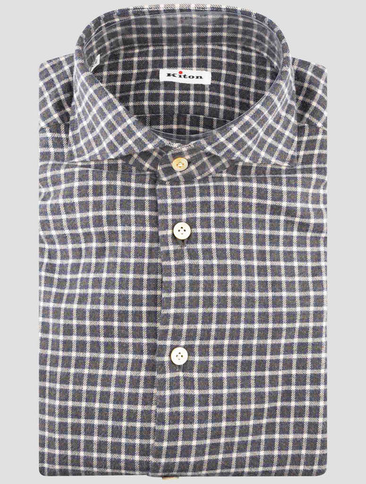 Kiton Multicolor Cotton Shirt