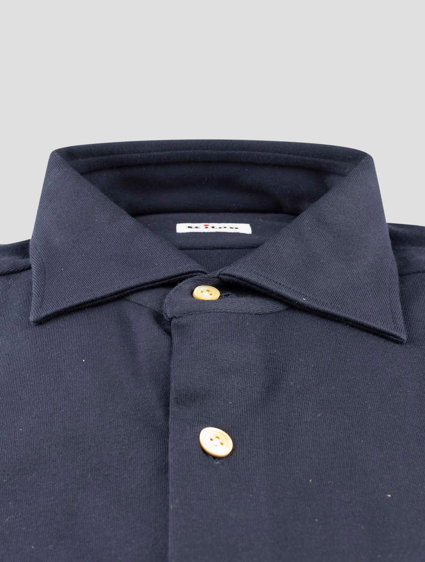 Kiton Blue Cotton Shirt