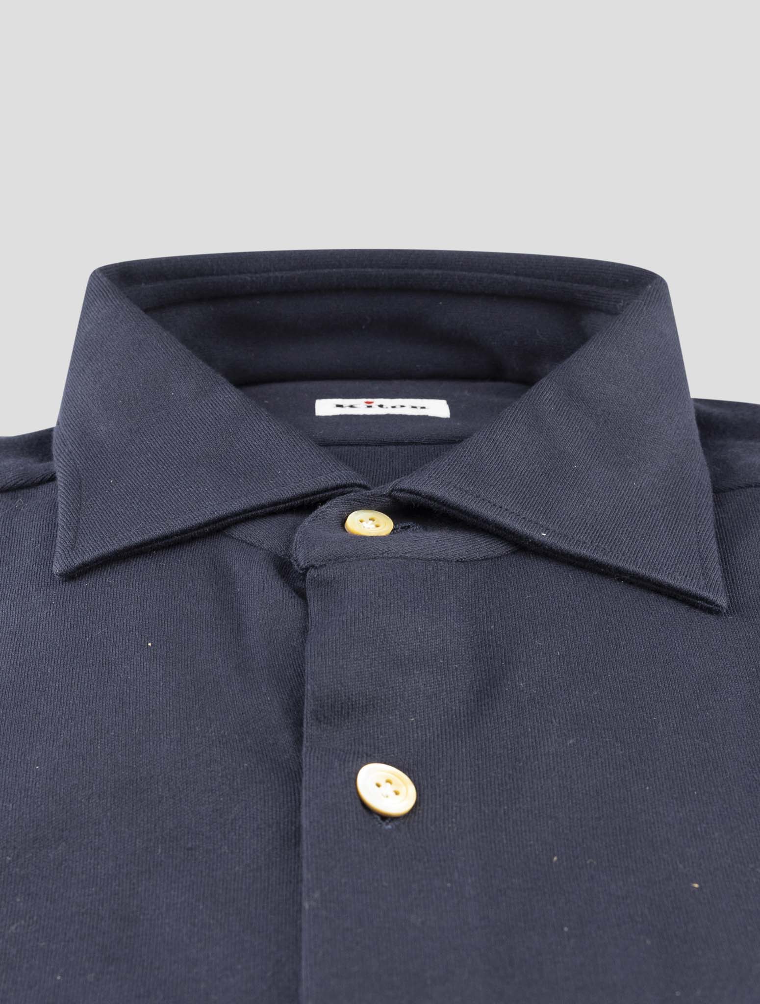 Kiton Blue Cotton Shirt