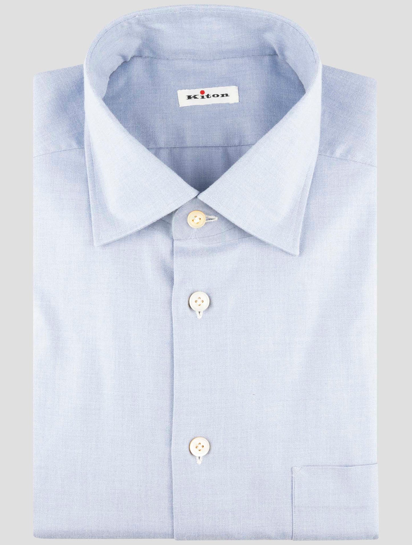 Kiton Light Blue Cotton Shirt