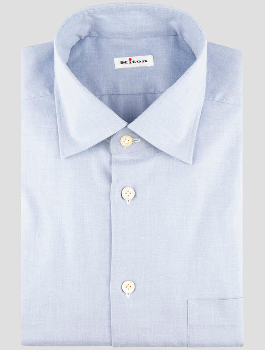 Kiton Light Blue Cotton Shirt