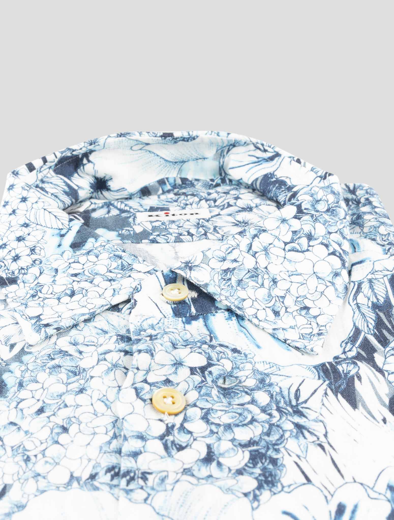 Kiton Blue Linen Shirt