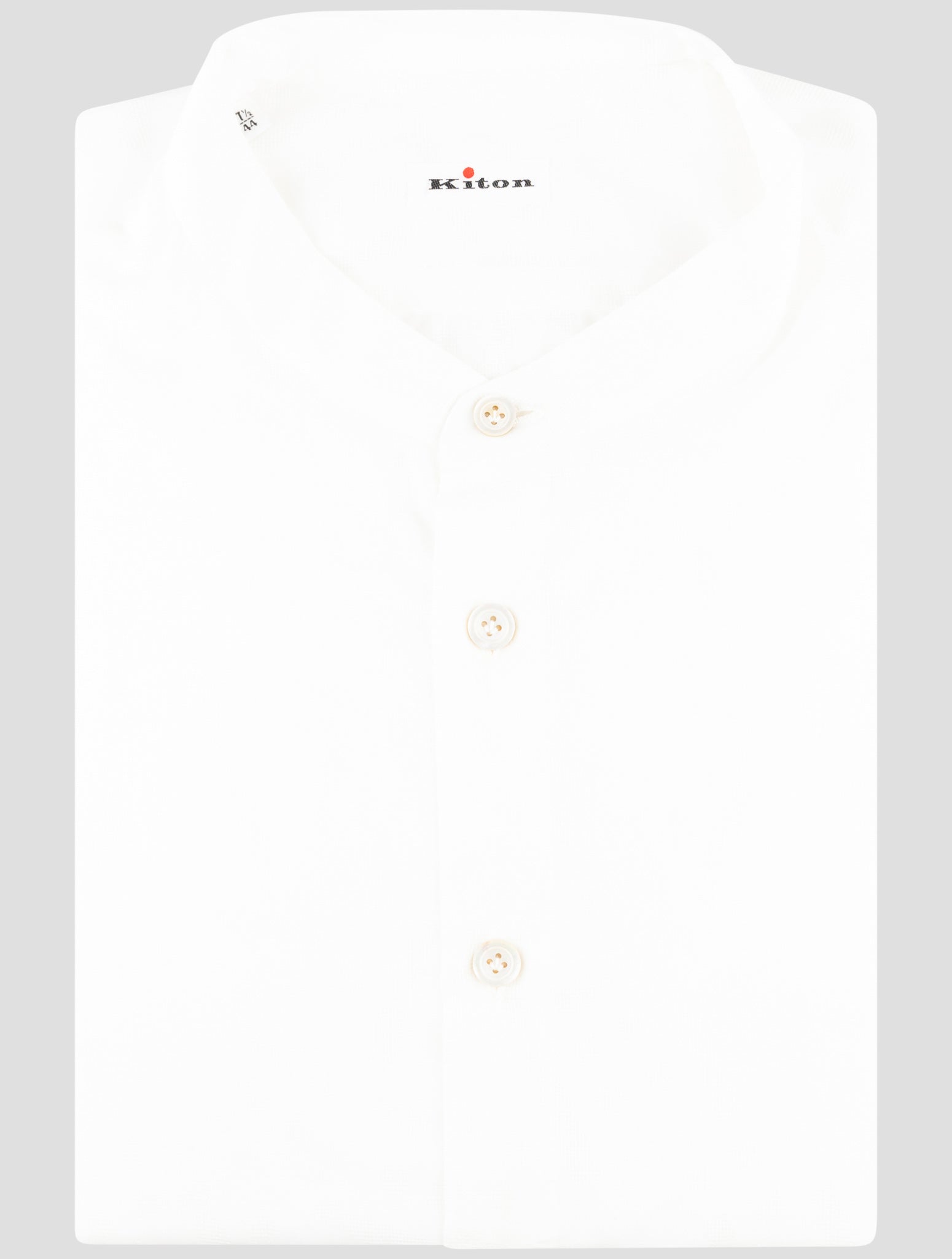 Kiton White Cotton Shirt