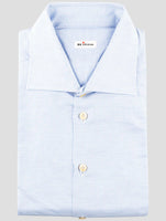 Kiton Light Blue Linen Cotton Shirt