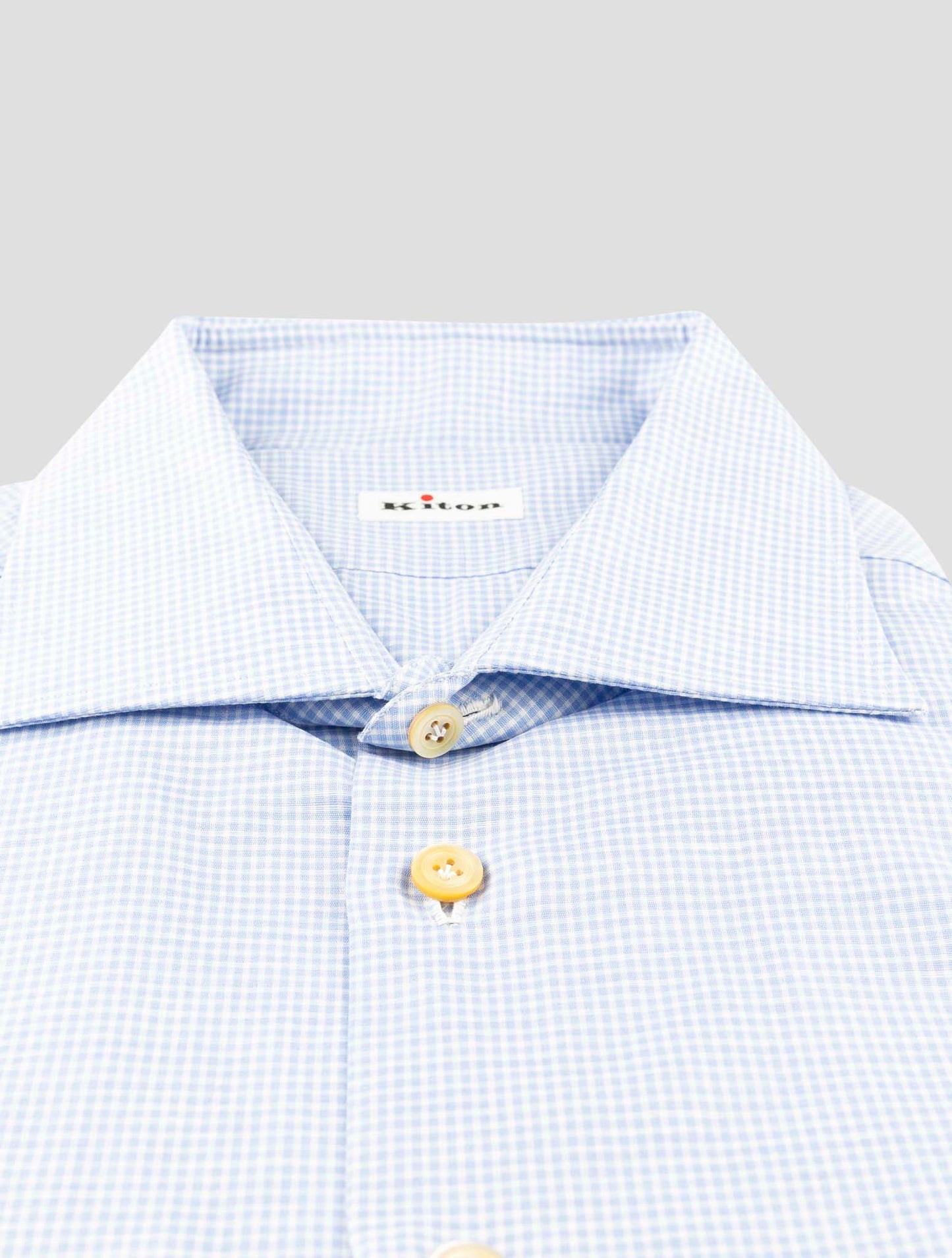 Kiton Light Blue Linen Cotton Shirt