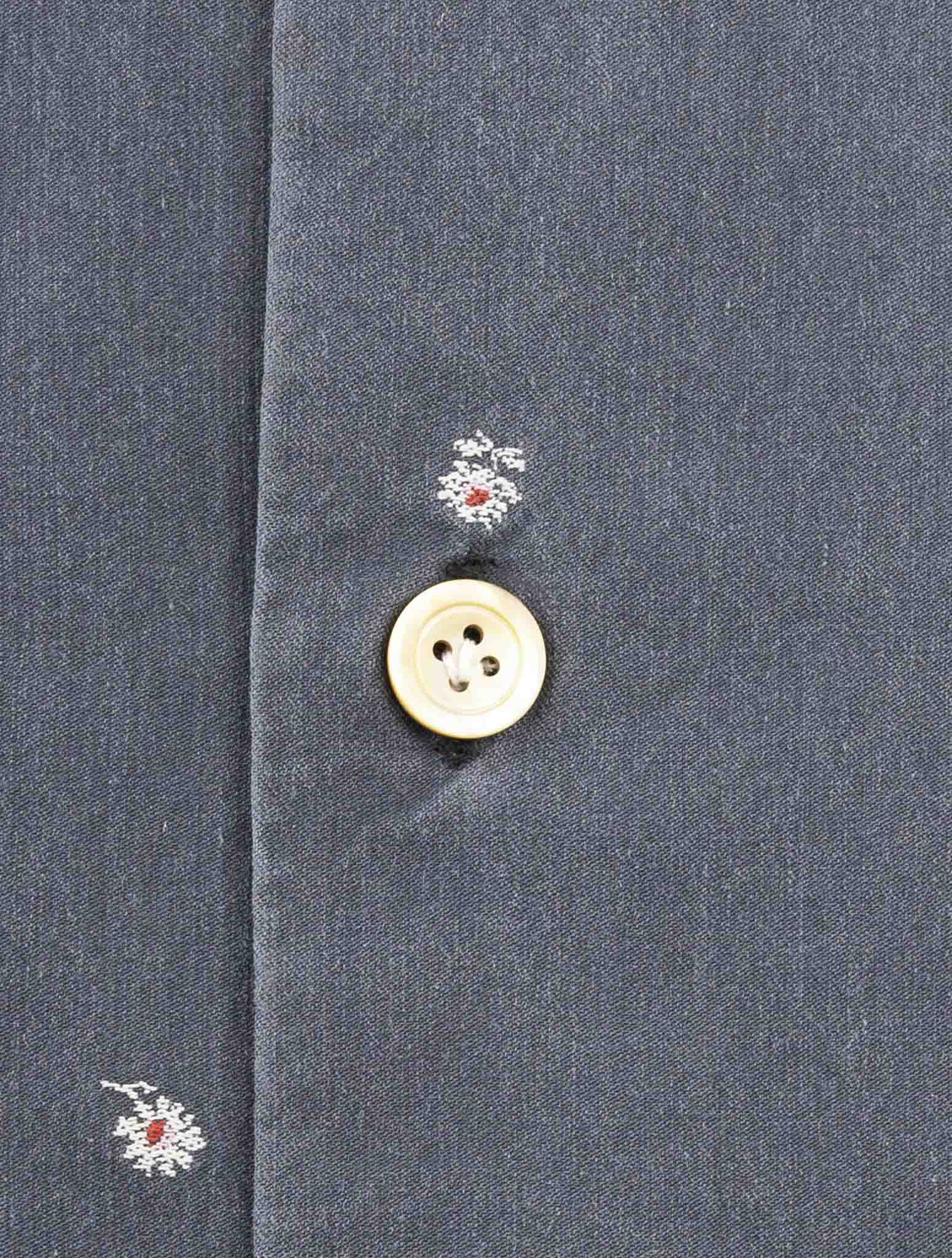 Kiton Gray Cotton Sweater Polo