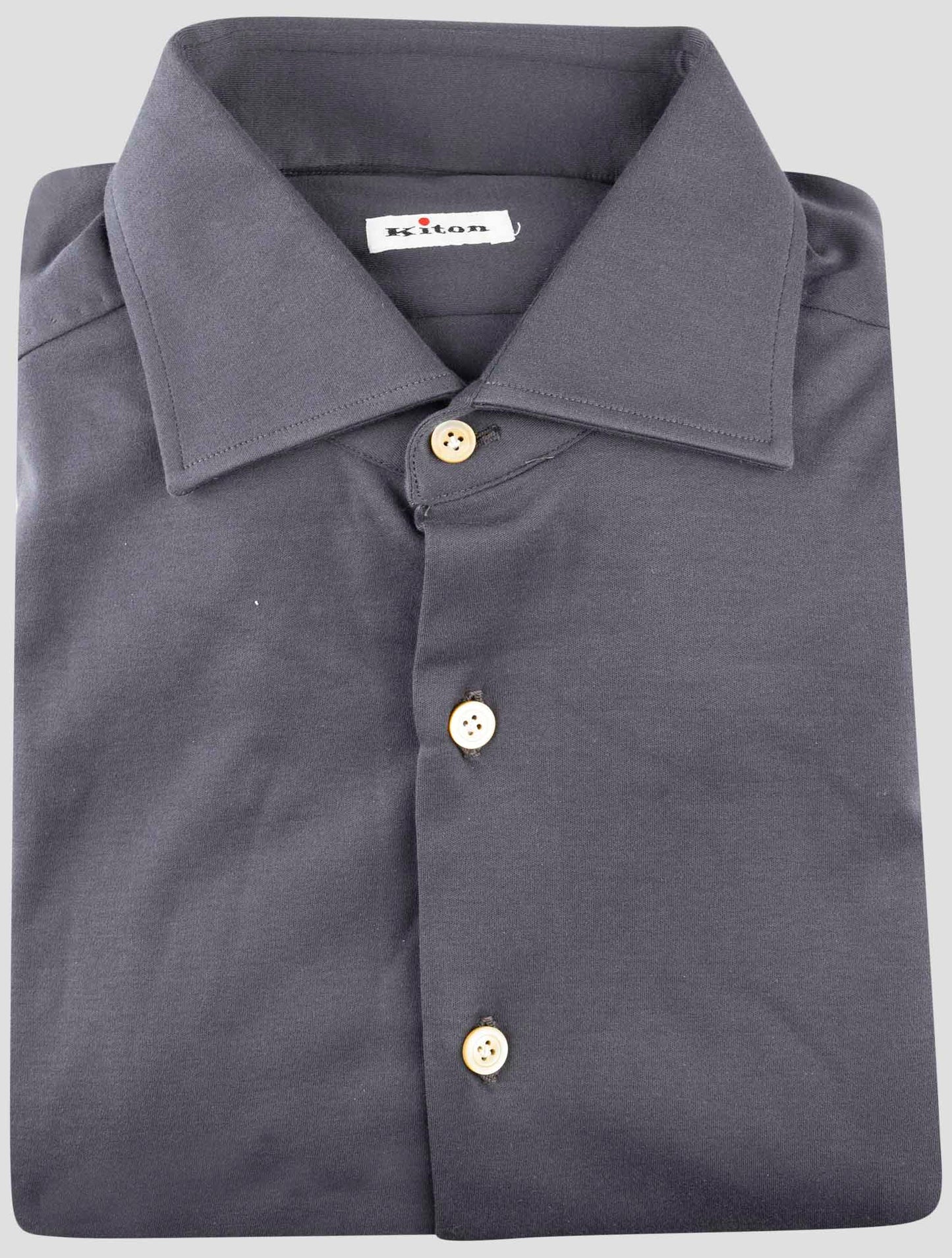 Kiton Gray Cotton Shirt