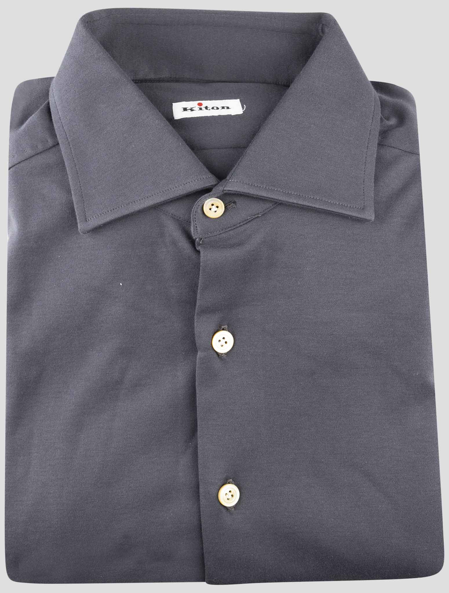 Kiton Gray Cotton Shirt