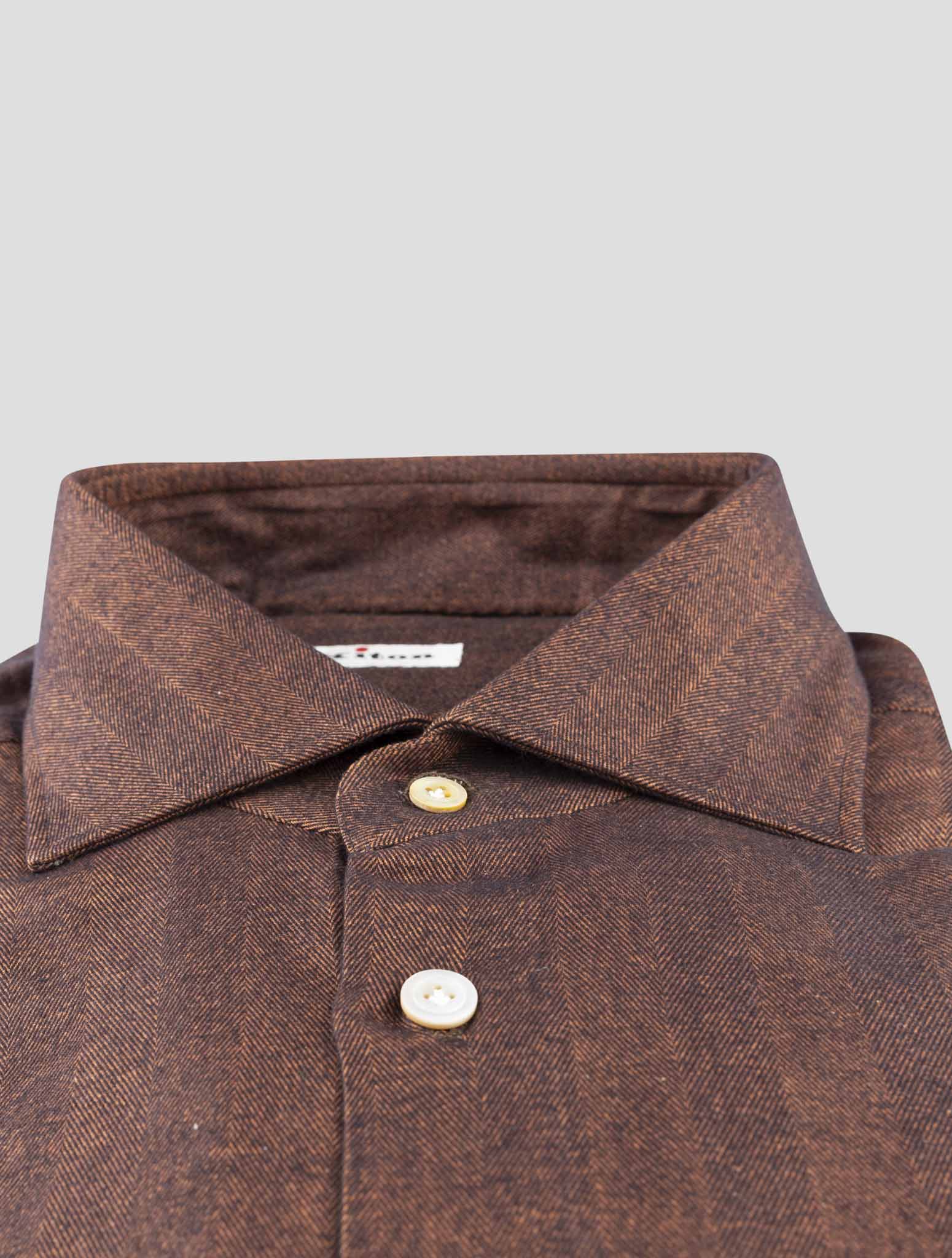 Kiton Brown Cotton Shirt