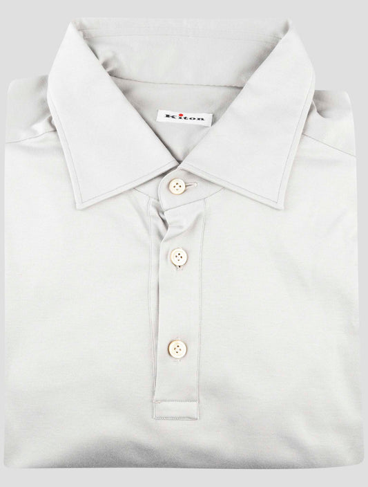 Kiton Gray Cotton Sweater Polo