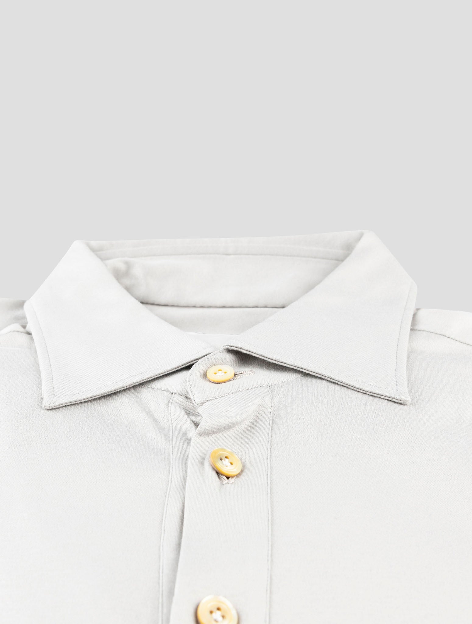 Kiton Gray Cotton Sweater Polo