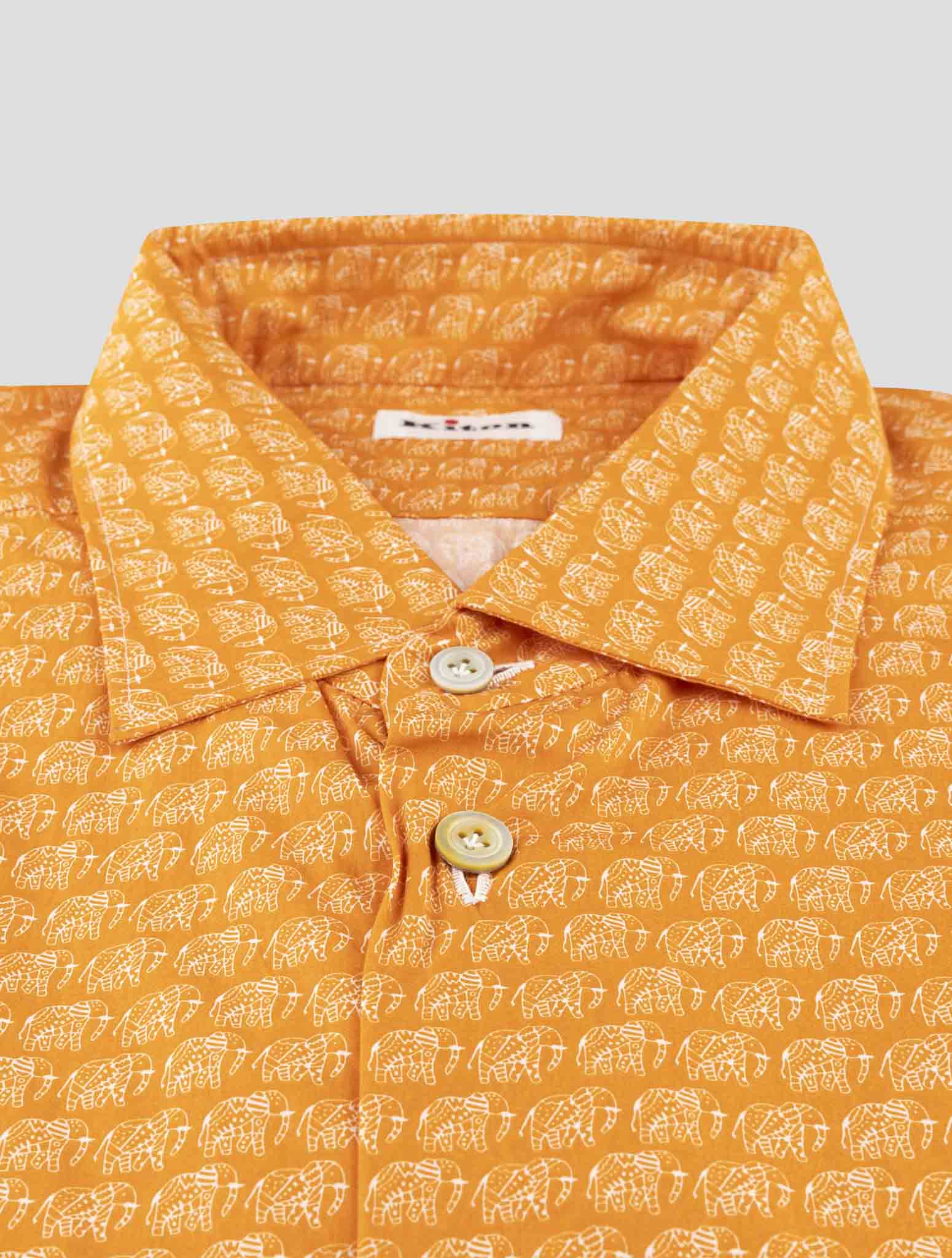 Kiton Orange Cotton Shirt