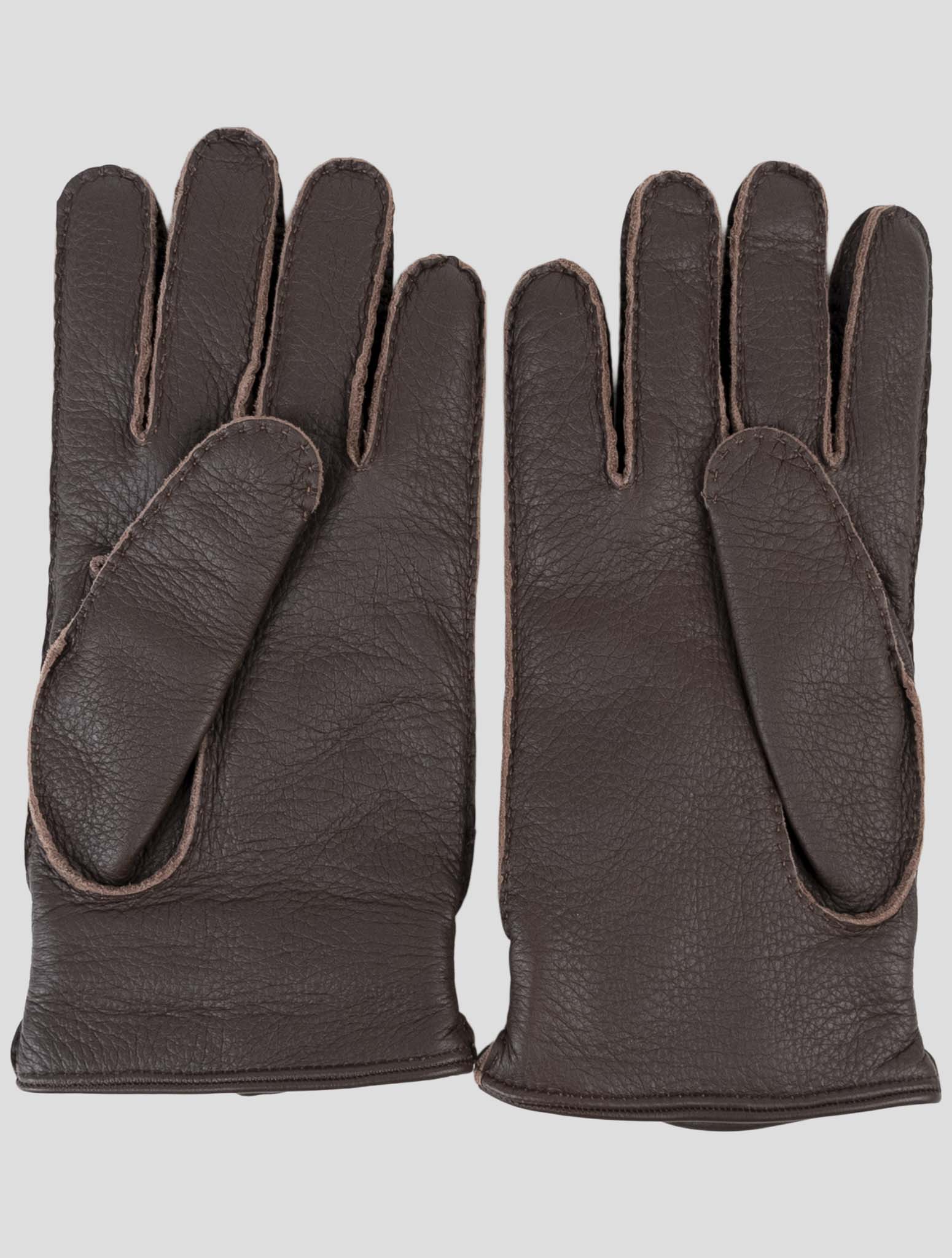 Kiton Brown Leather Gloves
