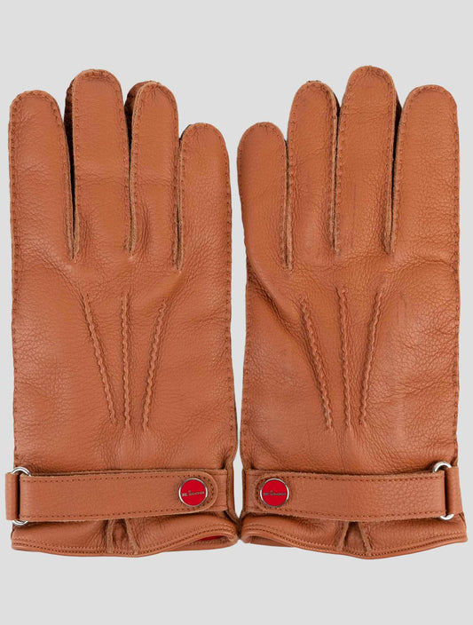 Kiton Brown Leather Gloves