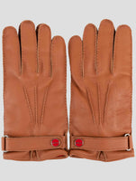 Kiton Brown Leather Gloves