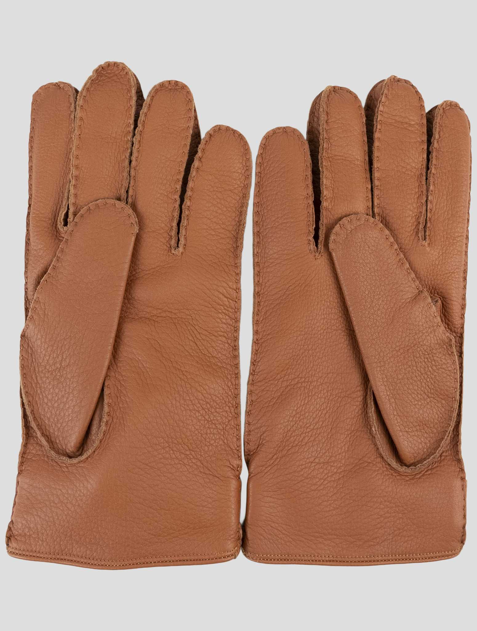Kiton Brown Leather Gloves