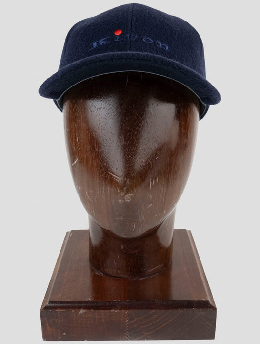 Kiton Blue Cashmere Baseball Cap
