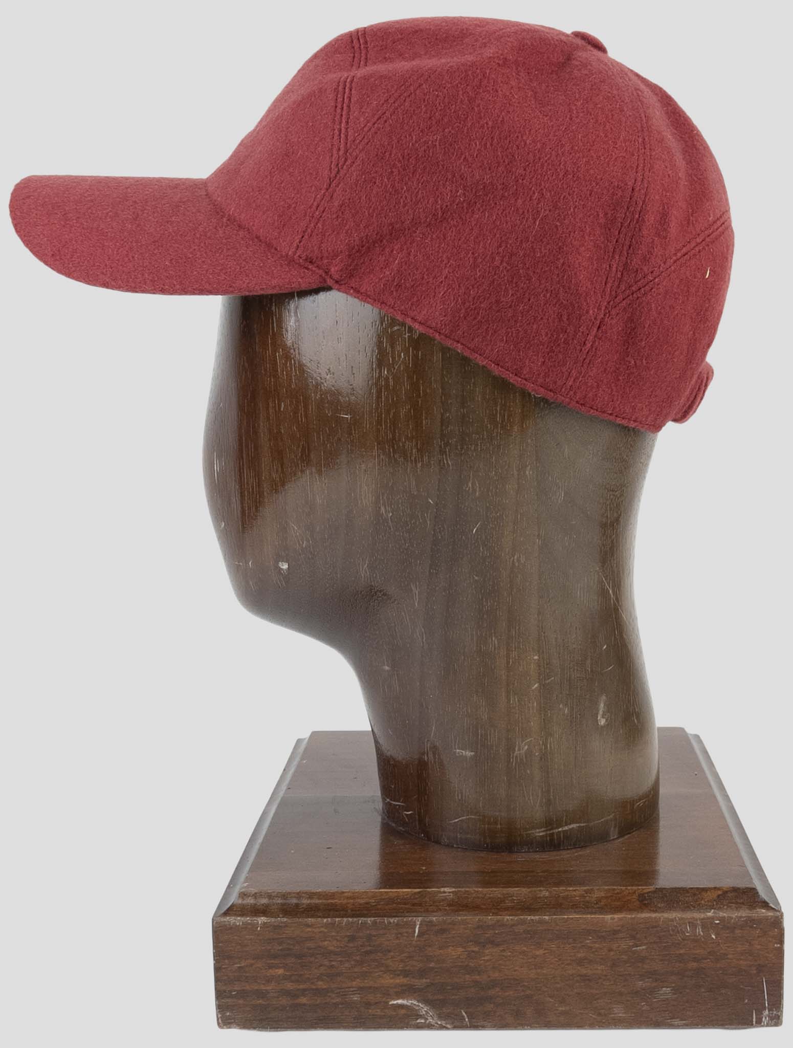 Kiton Red Cashmere Baseball Cap